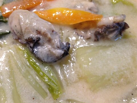 牡蠣と白菜のチャウダー